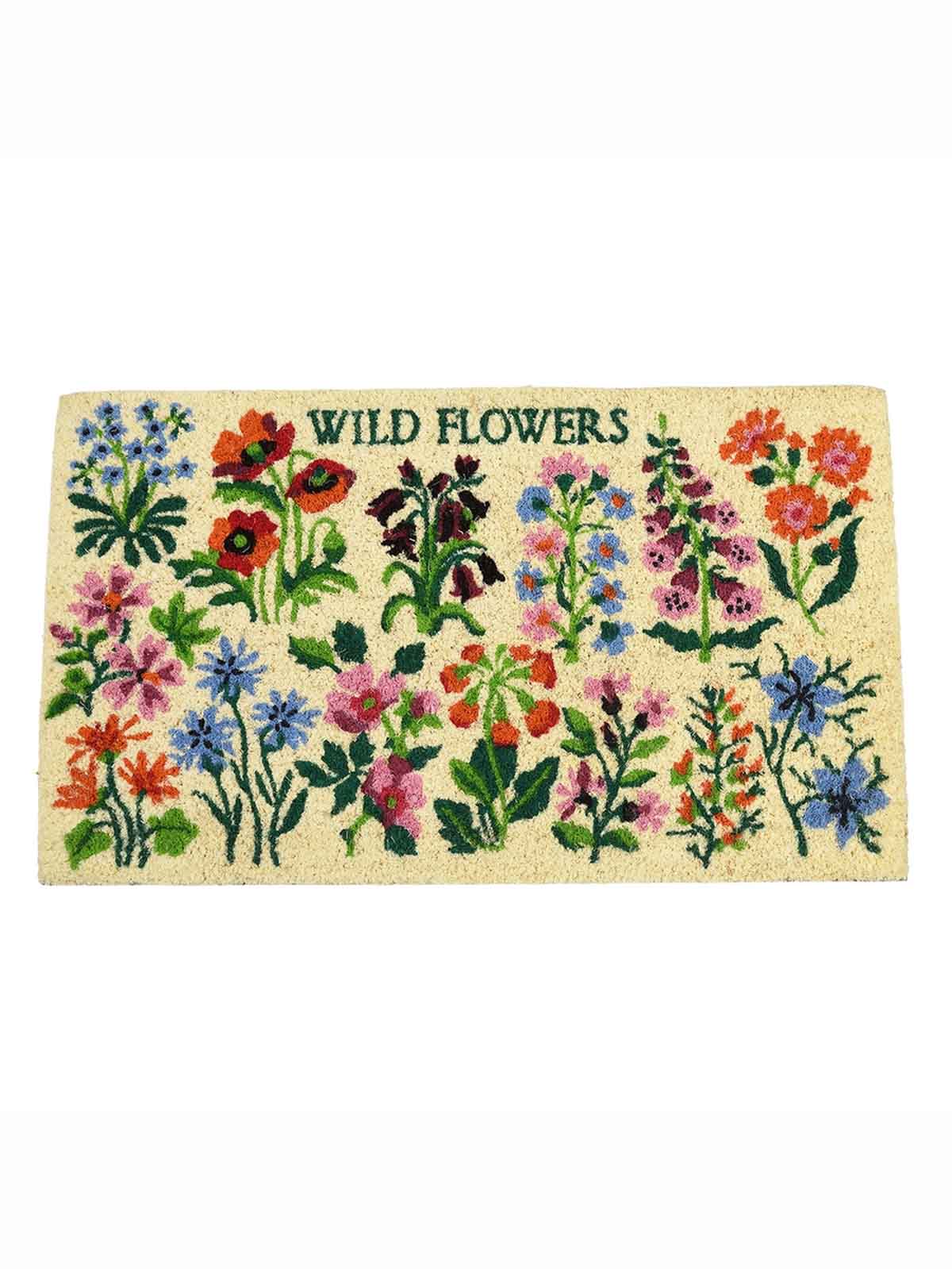 Doormat 43 x 73 cm - Nature with wild flowers