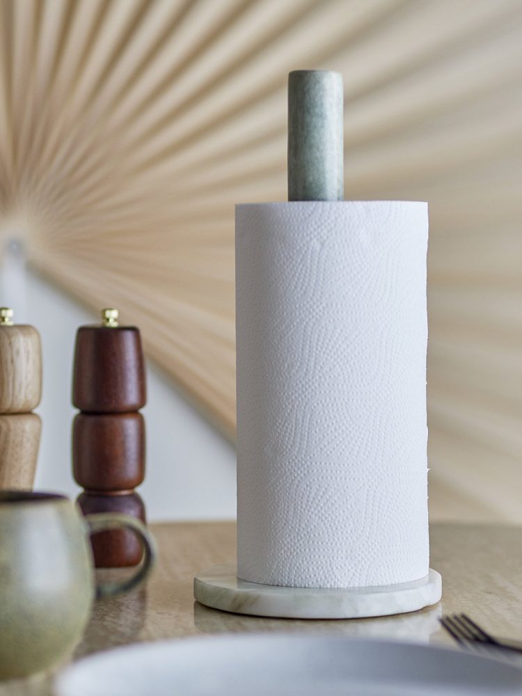 Kitchen roll holder & quot;Emy" in marble - Green
