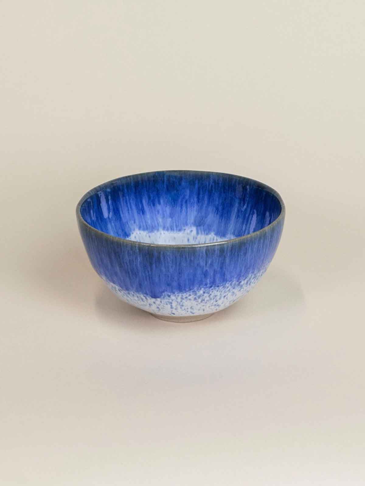 Breakfast bowl 15x15 cm - White with light blue