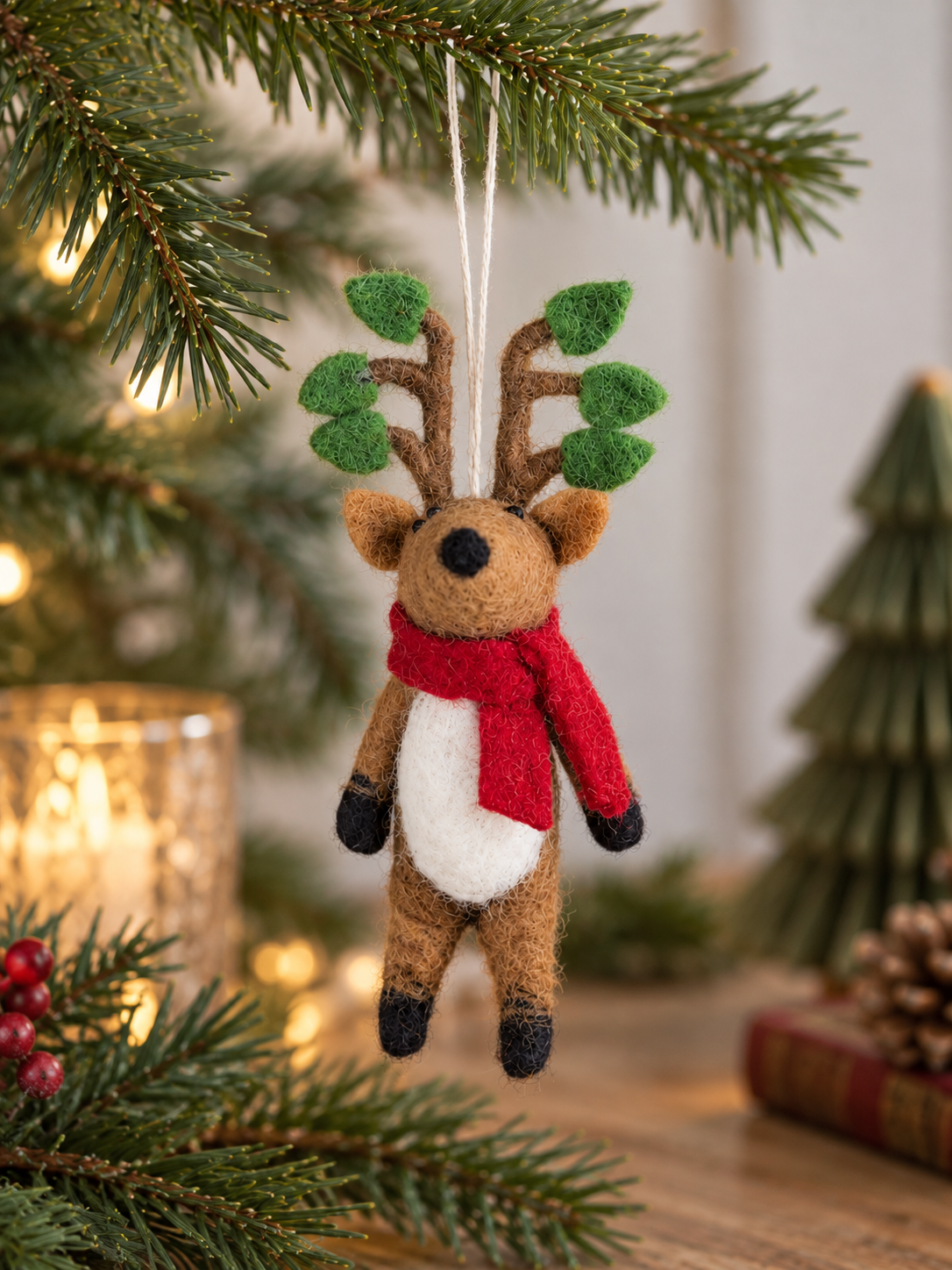 Felt reindeer with scarf