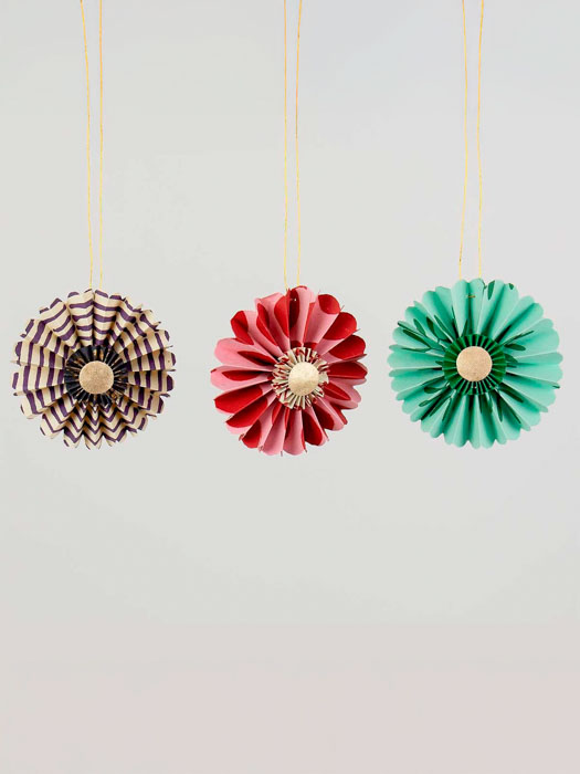 Alternative view of paper pendants - 3 pieces
