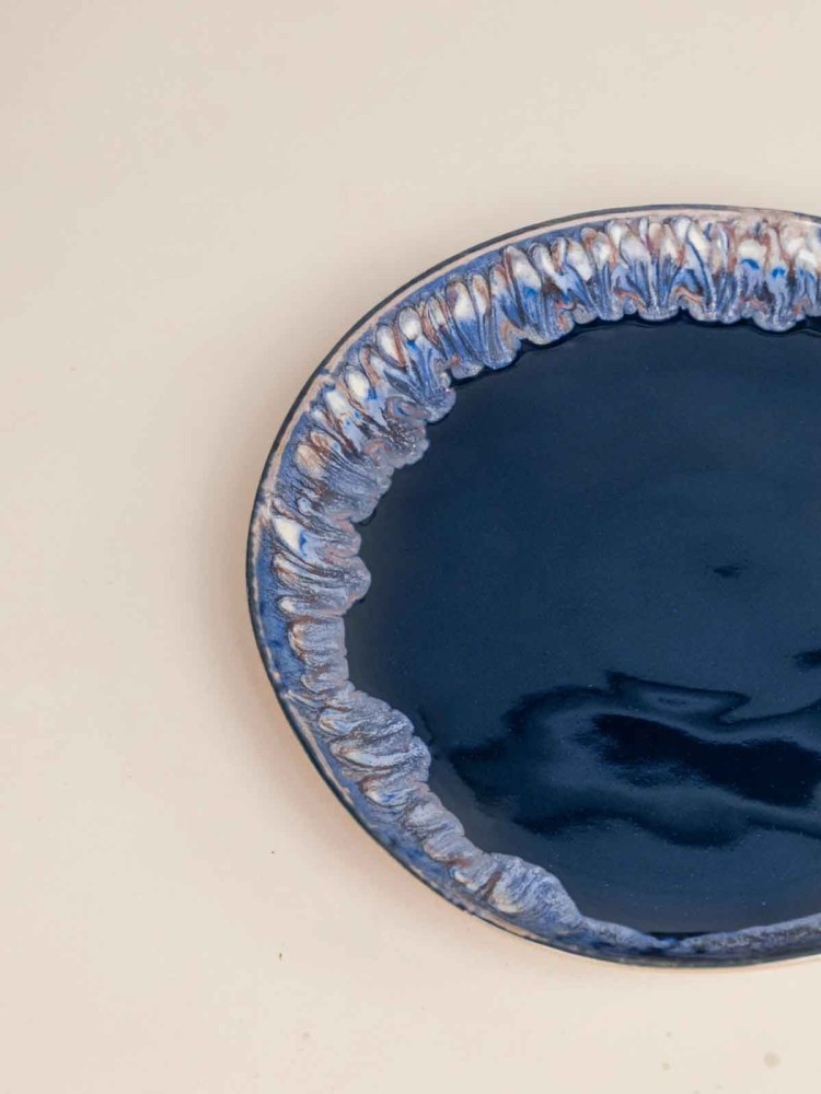 Plate (22 cm) - Petroleum - Picture 2