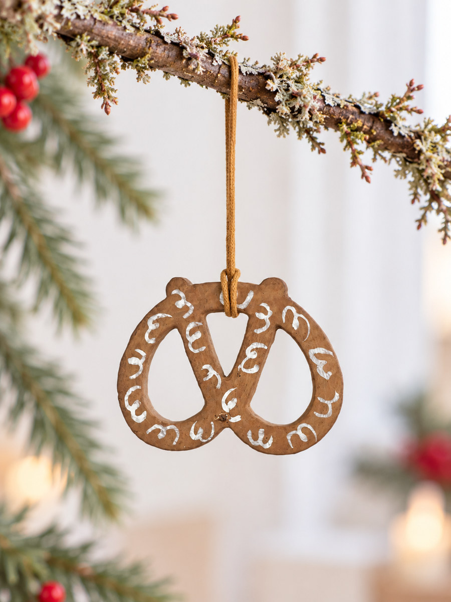 Kringle in cotton maché – brown