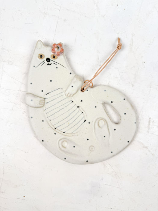 Alternative view of ceramic wall hangings - "Kat"